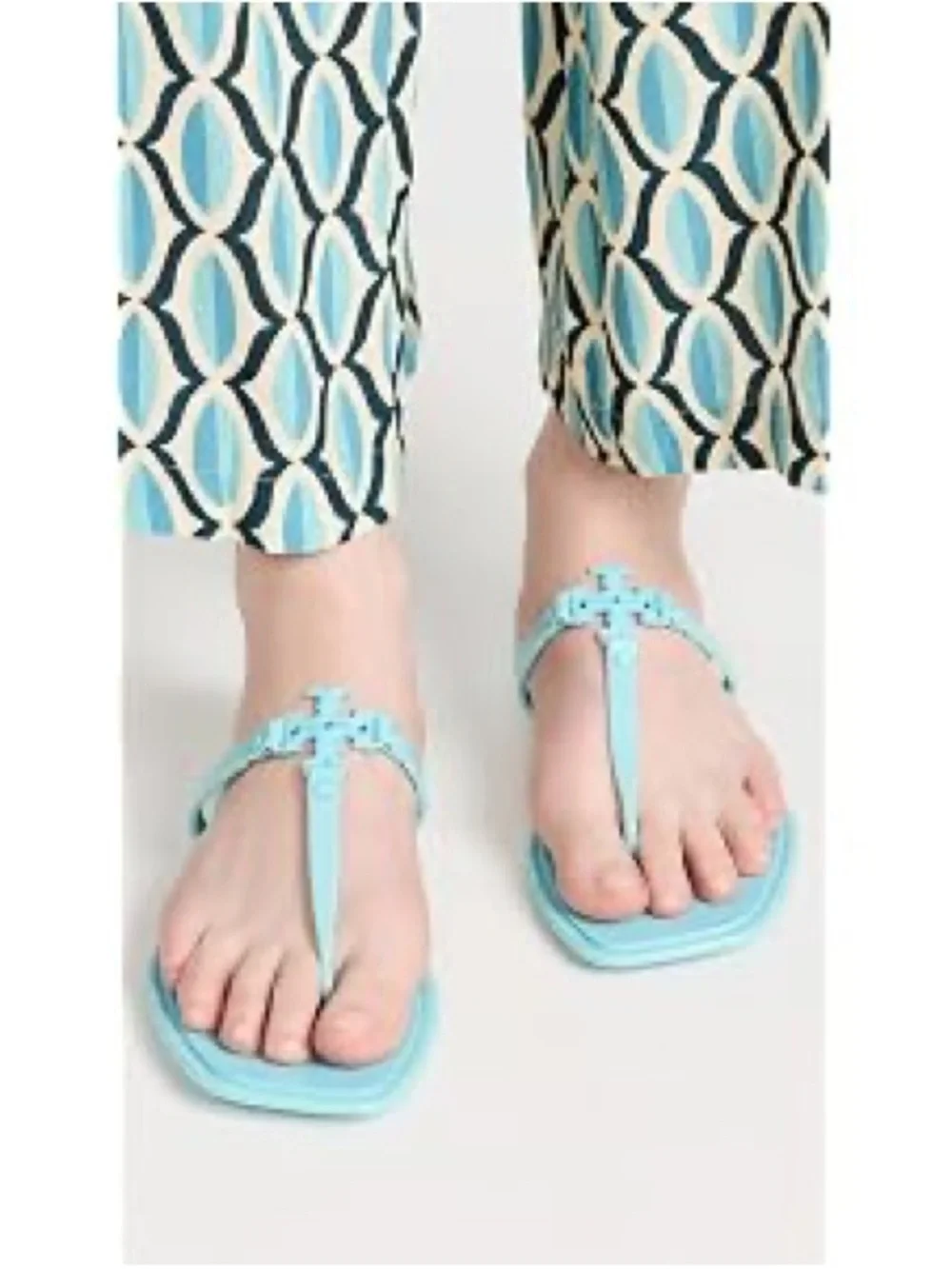 Tory Burch Women's Roxanne Jelly Sandals, Island Blue/Island Blue, 10 Medium US